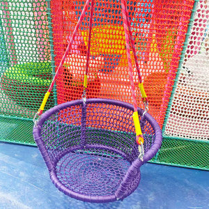 Moetry Cube de jeu coloré en crochet pour l'intérieur, structure de jeu en filet de corde tricoté pour enfants, idéal pour les centres de jeux et les parcs - Product Image 5