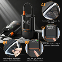 Portable Tire Inflator with Digital Pressure Gauge Emergency Light & Tire Pressure Monitor