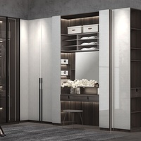 OPPEIN Armoires Modernes Blanches Minimalistes pour Dressing, Design Complet pour Toute la Maison, Portes en MDF, Meubles de Chambre pour la Maison ou l'Hôtel