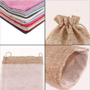 Bolsa de Regalo de Lino y Algodón con Cordón, Saco de Yute de 10x18cm para Empacar Café y Cacao, Almacenamiento y Presentación Personalizables - Product Image 3