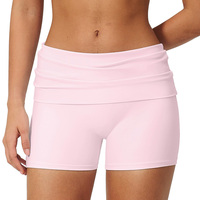 Short de compression athlétique taille mi-haute pour femme FDK5558, pliable, sans couture gênante, effet push-up fessier