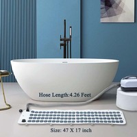 Tapis de bain spa massant avec jets d'air chauds, portable, télécommande, antidérapant, pour bain à bulles et aromathérapie