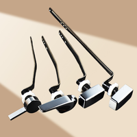 Poignée universelle de chasse d'eau pour réservoir de toilettes en alliage de zinc à montage frontal, accessoire de salle de bain compatible avec la plupart des toilettes