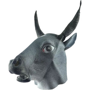 หน้ากากยางหัววัวหลากสไตล์,หน้ากากยางรูปสัตว์ชุดแฟนซีเครื่องแต่งกายคอสเพลย์วัวอุปกรณ์ประกอบฉากสำหรับเกมผู้ใหญ่ - Product Image 6