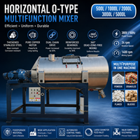 Mélangeur à ruban robuste en acier inoxydable pour le mélange de poudres sèches et de granulés, mélangeur horizontal en forme de O, machine industrielle