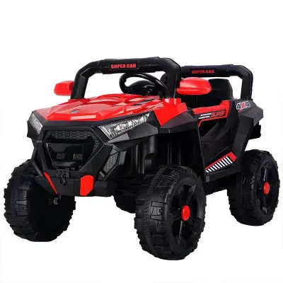 2022 Newest Design Cheap High Quality 6v4.5*2Ah 12v380w 4-Wheel Drive Dynamic Music Electric Children's Car for Kids as a Gift