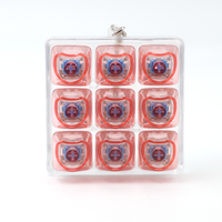 Hot Sell Custom 9 Keys Keycaps with Heart Shape Keyboard Keychain with LED Light