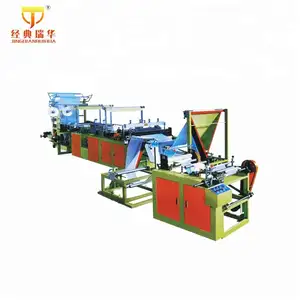 Full Automatic Biodegradable Plastic Roll Drawstring Rope Tie Garbage Bag Making Machine