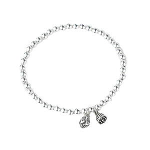 Tibetan <b>Silver</b> <b>Bracelet</b> With Lotus Seedpod And Heart <b>Charms</b> Unisex Jewelry Gift From Haifeng Guangdong - Product Image 5