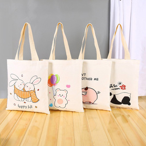 Promotional Personalized Blank Plain Cotton Canvas Bags Reusable Shopping Cotton Tote Bags With Custom Printed Logo