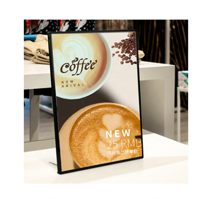 Zzfy A1 A2,A3,A4 siêu mỏng LED hộp Đèn xách tay Máy tính để bàn LED bảng quảng cáo với khung nhôm Bảng <span class=keywords><strong>menu</strong></span> - Product Image 1