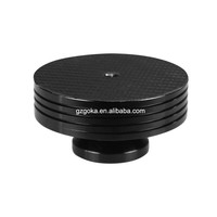 Stabilisateur de disque en métal équilibré pour tourne-disque vinyle LP noir avec pince en fibre de carbone