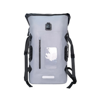 Sac à dos personnalisable transfrontalier 32L en PVC 500D étanche IPX-6, style simple/double épaule, pour trekking et randonnée adulte