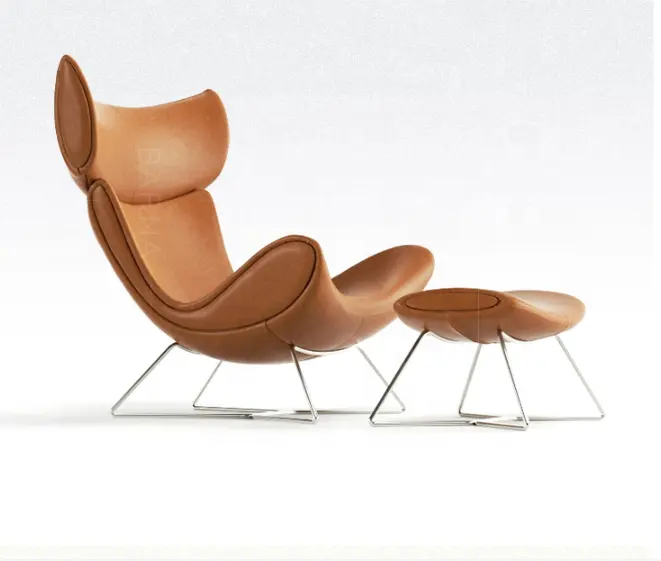 नॉर्डिक घोंघा कुर्सी एकल चमड़े के सोफे कुर्सी डिजाइनर कमरे में रहने वाले घर अवकाश एकल लाउंज कुर्सी