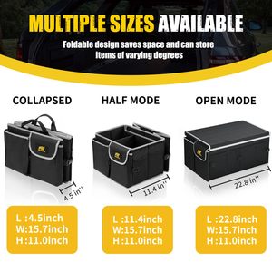 QEEPEI QSP036 poliéster plegable SUV maletero organizador negro con paquete y tapa para viajes familiares - Product Image 5