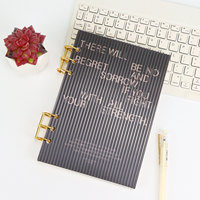 Cubierta de Acrílico Esmerilado para Carpeta A5/A6, Cubierta de Acrílico para Cuaderno DIY con 6 Anillas, Clip Dorado, Separadores de Sobres para Presupuesto