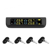 CAREUD Système de surveillance de la pression des pneus numérique TPMS avec écran couleur, charge solaire, alarme de sécurité, modèle 882, autonomie de la batterie de 3 à 5 ans