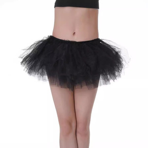 Fitspi Jupe <span class=keywords><strong>Tutu</strong></span> 5 couches pour femme, jupe bouffante en tulle pour adulte, jupe à volants superposés tendance, costume de ballet pour performance cosplay, jupe en maille - Product Image 4