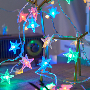 <strong>LED</strong> <strong>Star</strong> String Lights Outdoor Christmas Decoration Fairy Light Strip for Camping Patio Party Wedding Bedroom Holiday Atmosphere - Product Image 3