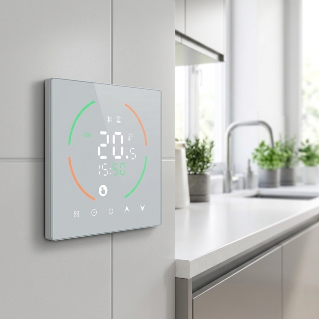 Digital Smart Home Thermostat Wifi Tuya Voice Control Temperature Controller Thermostat For Floor Heating