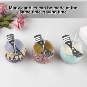 Outils de bricolage pour l'aromathérapie, porte-bougie à 3 mèches en métal, porte-mèche de 10 cm, pinces pour mèches de bougie - Product Image 3