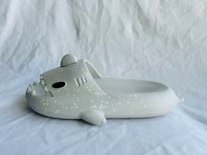 H008 Pantofole a Forma di Squalo Grigio Chiaro con Suola in EVA Spessore 35MM per Tutte le Stagioni, da Casa, Taglie Donna 36 37 38 39 - Product Image 6