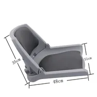 Siège de bateau de pêche pliable à dossier bas avec rembourrage en éponge épaisse, cuir PVC imperméable, sièges capitaine rabattables pour ponton