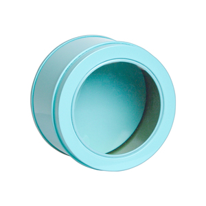 Contenedor de almacenamiento de latas redondas con impresión de logotipo personalizado, latas con tapa de ventana transparente de bajo <span class=keywords><strong>precio</strong></span> para pasteles, dulces y dulces - Product Image 5