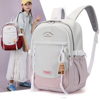 2024 Junior lycée filles sacs à dos Design de mode couleur contrastée sac à dos grande capacité loisirs voyage sac à dos