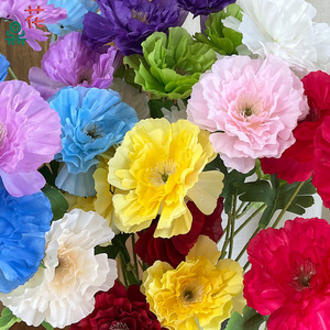 <b>Poppies</b> Silk Flowers <b>Artificial</b> Wedding Decorations For Hotel Restaurant Flower Wall Romantic Dreamy Style - Product Image 4