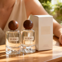 Flacon de parfum vide carré en verre rechargeable de haute qualité 50 ml/100 ml avec logo personnalisé et bouchon à vis