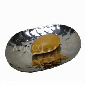 Plateau à fruits carré en céladon moulé en sable d'aluminium, écologique, durable, brillant, élégant et attrayant, best-seller - Product Image 6
