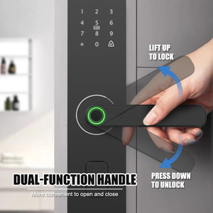 Cerradura digital inteligente sin llave 6068 para puerta con manija y gancho de seguridad, compra al por mayor - Product Image 5