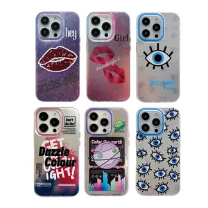 Iphone 14 pro max 13 12 11 Evil Eyes Women Luxury Cellphone Case用テクスチャ電話ケース