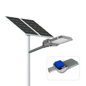 Interruptor inteligente sensor de movimiento atenuación automática impermeable al aire libre 30W 60W 80W 100W 120W sistema de luz de calle solar