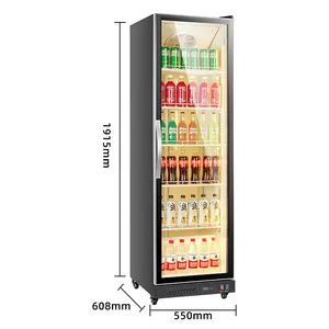 SC-380FC 363L Refrigerator Beverage Display Supermarket Cooler For Drink
