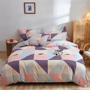 Jogo de cama geométrico, design geométrico de luxo estampado para casa, queen size, edredon, jogo de cama, 3 peças