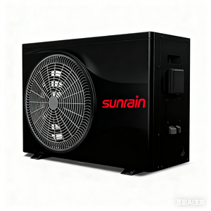 Sunrain 7kW Réchauffeur de piscine écologique R32 Réfrigérant DC Inverter Pompe à chaleur pour piscine résidentielle Faible bruit 21-31dB(A) 1m de distance - Product Image 1
