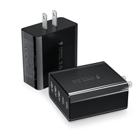 Cargador HNT de 60W con 5 Puertos (2 Tipo C + 3 USB-A) para PC, Carga Rápida, Enchufe US/UK/EU/AU/JP, Adaptador PD3.0 para iPhone 17/16/15/14/13 Pro Max