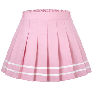 Uniformes scolaires pour enfants, jupe-culotte plissée à taille élastique, logo personnalisé, vêtements pour filles, jupe-culotte avec short - Product Image 1