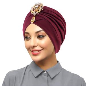 وصل حديثًا سبيكة مزين بطيات قبعة عمامة هندية عرقية قبعة الكنيسة للسيدات - Product Image 2