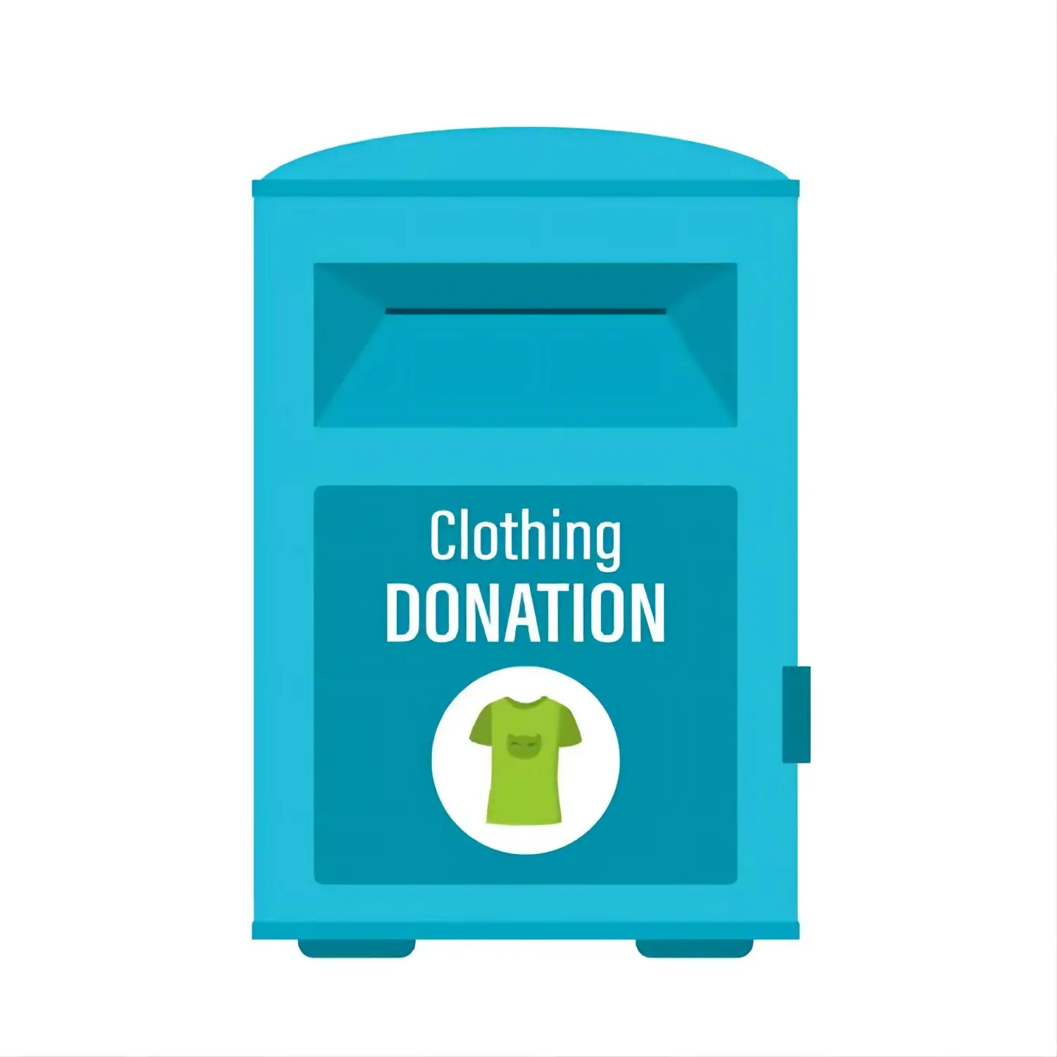clothing donation box Outdoor customize metal clothes recycling donation bin