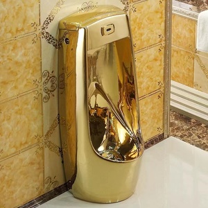 <span class=keywords><strong>Urinoir</strong></span> mural populaire en céramique dorée pour hommes, cuvette d'<span class=keywords><strong>urinoir</strong></span> dorée - Product Image 4