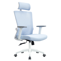 Chaise de bureau ergonomique à dossier haut, inclinable, certifiée BIFMA, avec structure en acier, dossier en maille, accoudoirs réglables en hauteur et pivotante