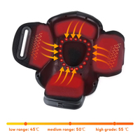 PAKISS OEM ODM Bluetooth Kniemassagegerät Luftkompression Vibration 3 Wärmestufen Sprachansage LED-Anzeige Wiederaufladbar für den Heimgebrauch