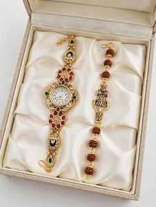 Reloj Rakhi Rudraksha de calidad premium con pulsera de Rudraksha, combo de exportación a precio razonable. - Product Image 1