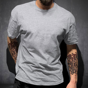 T-shirt en jersey uni personnalisé <span class=keywords><strong>de</strong></span> haute qualité pour hommes Impression <span class=keywords><strong>de</strong></span> <span class=keywords><strong>vêtements</strong></span> directs d'usine bon marché en Chine Logo du client Bienvenue - Product Image 4
