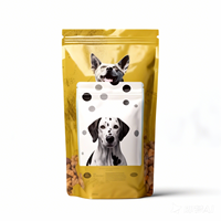 Pochette verticale en plastique mat avec coins arrondis, ouverture facile par déchirure, résistante aux perforations, barrière UV, pour l'emballage d'aliments pour animaux de compagnie (chats)