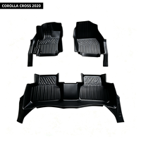 Meilleures ventes d'usine, tapis de sol de voiture durables, ensemble complet, toutes saisons, tapis de sol de voiture 5D en TPE, pour COROLLA CROSS 2020