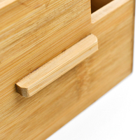 WDF Approvisionnement d'usine Organisateur de portfolio de documents Rangement de bureau en bois Organisateur de bureau en bambou pour un usage quotidien au bureau